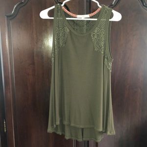 Cute army green top